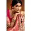 Women Multi Tusser Silk Traditional Wear Saree Jacquard Work Plus Size