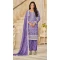 Women Organza Light Purple Embroidery Work Punjabi Suit - 13073210844