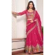 Women Pure Vichitra Pink Heavy Embroidery Sequence Work Party Lehenga Choli - 13001210486