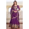 Women Purple Heavy Embroidery Sequence Work Pure Vichitra Party Lehenga Choli - 13001210487