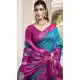 Women Jacquard Sky Blue Traditional Wear Saree Pochampalli Silk - 13015210550
