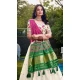 Women Sequins Embroidery Work Designer Lehenga Choli Off White Khadi Cotton - 13041210691