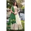 Women Off White Khadi Cotton Designer Lehenga Choli Sequins Embroidery Work Plus Size