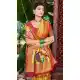 Women Party Wear Saree Mustard Jacquard Kanjivaram Silk - 13085210893