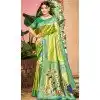 Women Party Wear Saree Light Green Jacquard Kanjivaram Silk Plus Size