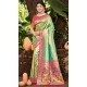 Women Kanjivaram Silk Multi Jacquard Party Wear Saree - 13086210899