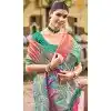 Women Kanjivaram Silk Party Wear Saree Jacquard Light Pink Plus Size