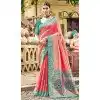 Women Kanjivaram Silk Party Wear Saree Jacquard Light Pink Plus Size