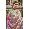 Women Light Pink Kanjivaram Silk Party Wear Saree Jacquard Plus Size
