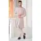 Women Art Embroidered Silk Pink & Multi Mens Wear Indo Western - 13092210938