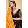Women Cotton Silk Black Traditional Wear Lehenga Choli Embroidery Work Plus Size