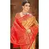Women Traditional Wear Saree Multi Jacquard Kanjipuram Banarasi Silk Plus Size