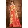 Women Traditional Wear Saree Multi Jacquard Kanjipuram Banarasi Silk Plus Size