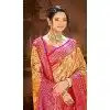 Women Traditional Wear Saree Jacquard Kanjipuram Banarasi Silk Multi Plus Size