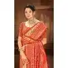 Women Multi Kanjipuram Banarasi Silk Jacquard Traditional Wear Saree Plus Size