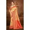 Women Multi Kanjipuram Banarasi Silk Jacquard Traditional Wear Saree Plus Size