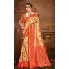 Women Traditional Wear Saree Multi Jacquard Kanjipuram Banarasi Silk Plus Size
