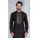 Men Black Glame Cotton Sequence Work Kurta Pajama - 13224211633