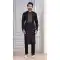 Men Black Glame Cotton Sequence Work Kurta Pajama - 13224211633