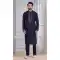 Men Glame Cotton Navy Blue Kurta Pajama Sequence Work - 13224211635
