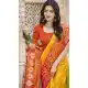 Women Patola print Yellow Pochampalli Silk Party Wear Saree - 13245211761