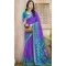 Women Party Wear Saree Violet Patola print Pochampalli Silk - 13245211764