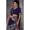 Women Light Pink Party Lehenga Choli Patola print Tussar Silk Plus Size
