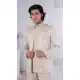 Men Sequence Embroidery on Malai silk Cream Mens Wear Indo Western - 13240211691