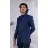 Men Daman Sequence Embroidery On Silk Peacock blue Mens Wear Indo Western Plus Size