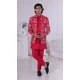 Men Embroidery on Silk Mens Wear Indo Western Hot Pink(Rani) - 13240211696