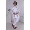 Men Wear Indo Western Thread Sequence Work On Soft fabric White Plus Size