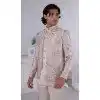 Men Sequence Embroidery on Malai silk Mens Wear Indo Western Golden Plus Size