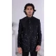 Men Daman Sequence Embroidery On Silk Mens Wear Indo Western Black - 13240211708
