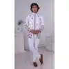Men Daman Sequence Embroidery On Silk White Mens Wear Indo Western Plus Size