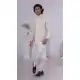 Men Wear Indo Western Cream Foil Thread Work on Silk - 13240211711