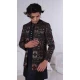 Men Black Mens Wear Indo Western Embroidery Thread Work on Silk - 13240211712
