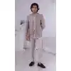 Men Pastel Light Brown Mens Wear Indo Western Jacquard Plus Size