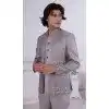 Men Light Brown Mens Wear Indo Western Daman Sequence Embroidery On Silk Plus Size
