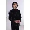 Men Black Embroidery on Imported Mens Wear Indo Western Plus Size