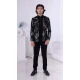Men Wear Indo Western Velvet Embroidery Black - 13240211730
