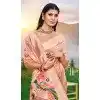 Women Jacquard Party Wear Saree Assam Silk Pink Plus Size