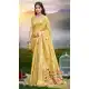 Women Jacquard Assam Silk Party Wear Saree Yellow - 13267211883