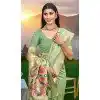 Women Assam Silk Jacquard Sea Green Party Wear Saree Plus Size