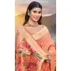 Women Party Wear Saree Gajri Assam Silk Jacquard Plus Size