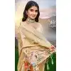 Women Cream Party Wear Saree Assam Silk Jacquard Plus Size