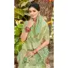 Women Jacquard Sea Green Party Wear Saree Assam Silk Plus Size