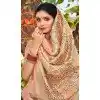 Women Light Pink Jacquard Assam Silk Party Wear Saree Plus Size