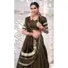 Women Pure Chanderi Embroidery Mehendi Green Party Wear Lehenga Choli Plus Size