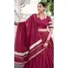 Women Embroidery Pink Pure Chanderi Party Wear Lehenga Choli Plus Size