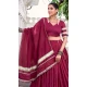 Women Embroidery Pink Pure Chanderi Party Wear Lehenga Choli - 13270211901